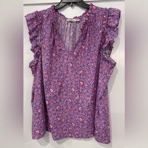 3X Vineyard Vines Adare Ruffle Top